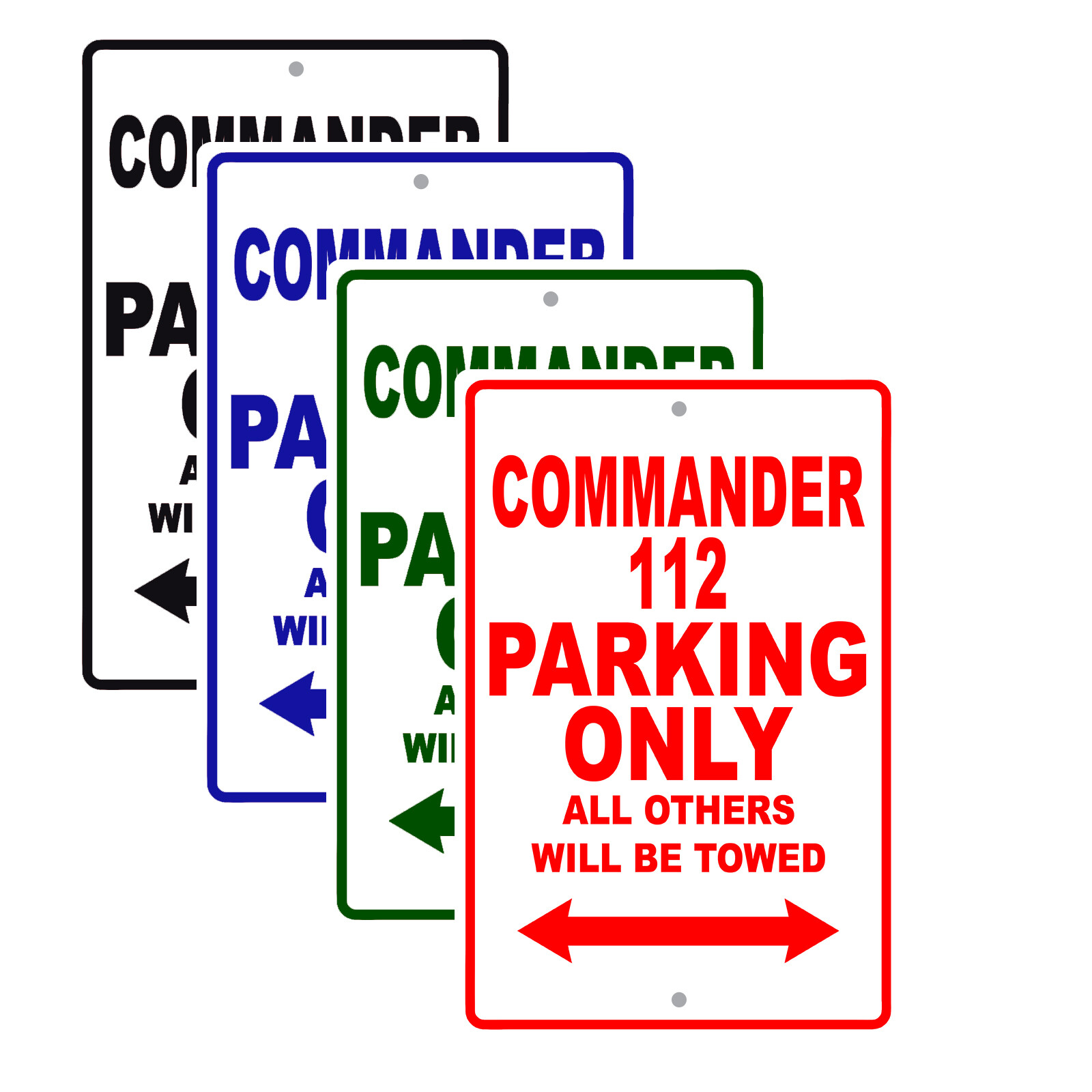 Commander 112 Parking Only Jet Aircraft Parking Notice Aluminum Metal Tin Sign