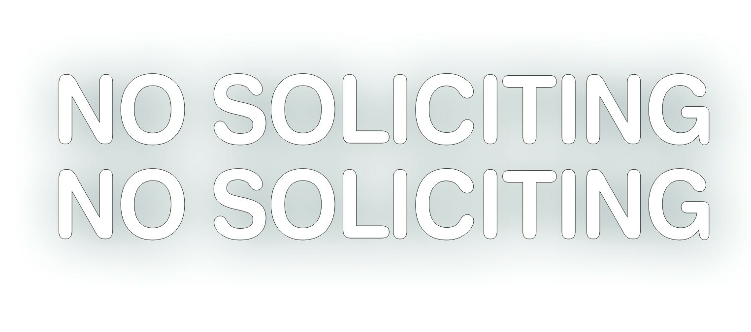 Office Shop Decal NO SOLICITING for business entrance glass door, wall sign WT L