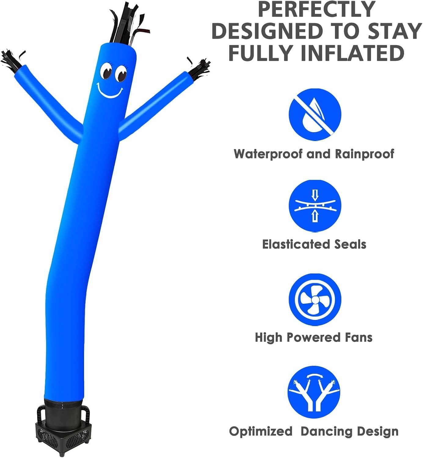 6FT Sky Dancer Inflatable with 1/3HP Blower Blue Groot Party Set