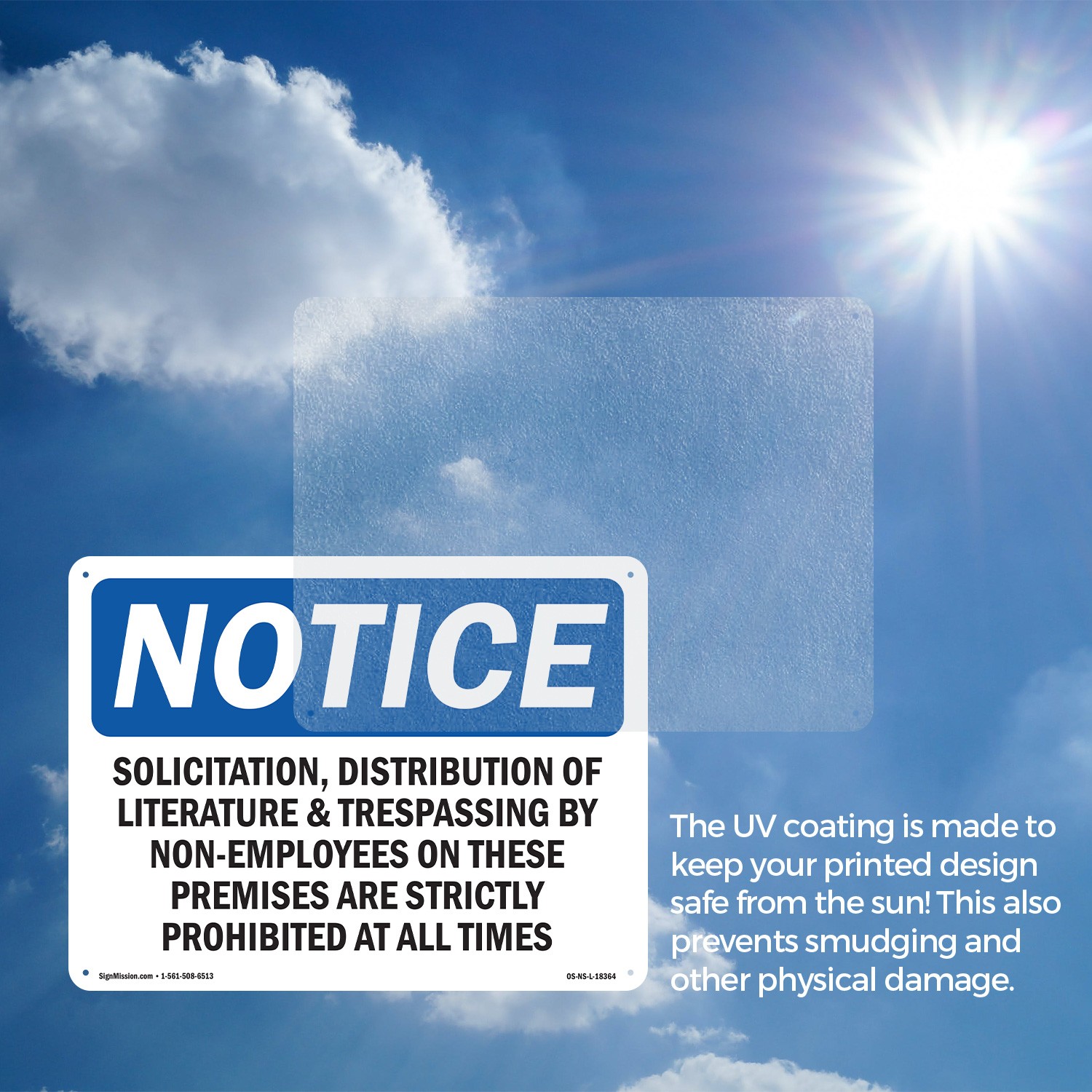 Solicitation Distribution Of Literature OSHA Notice Sign Or Decal – 5 or 10 Pack