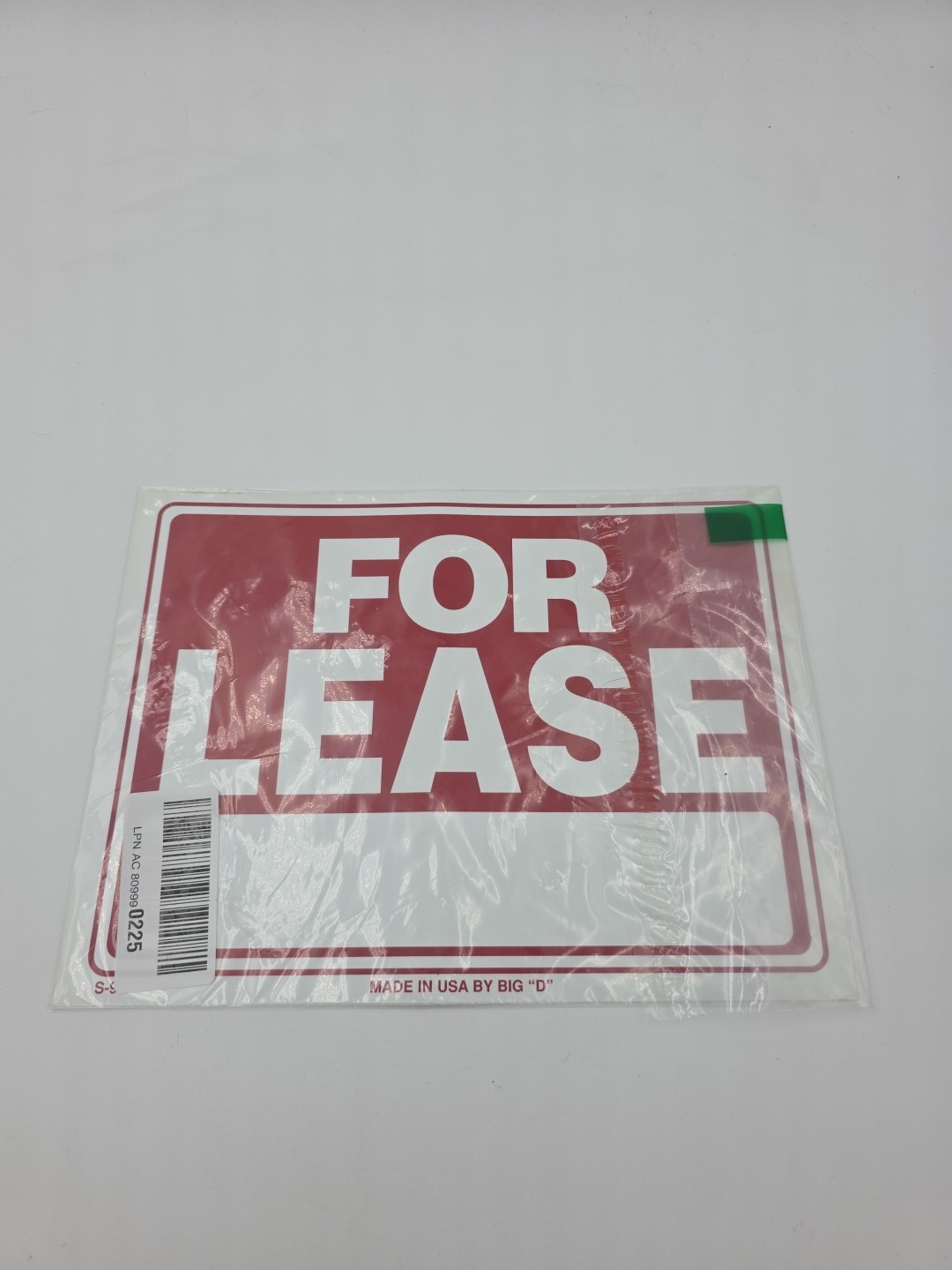 2 Pack For Lease Sign 12×16 inch Plastic