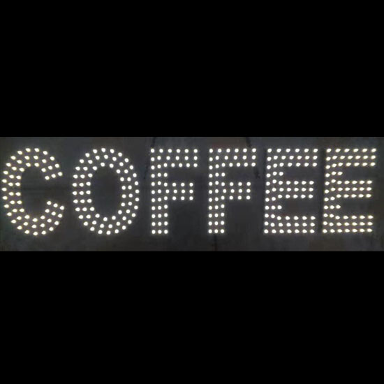 LED COFFEE SIGN (7&Prime;X30&Prime; INCH) – WHITE COLOR