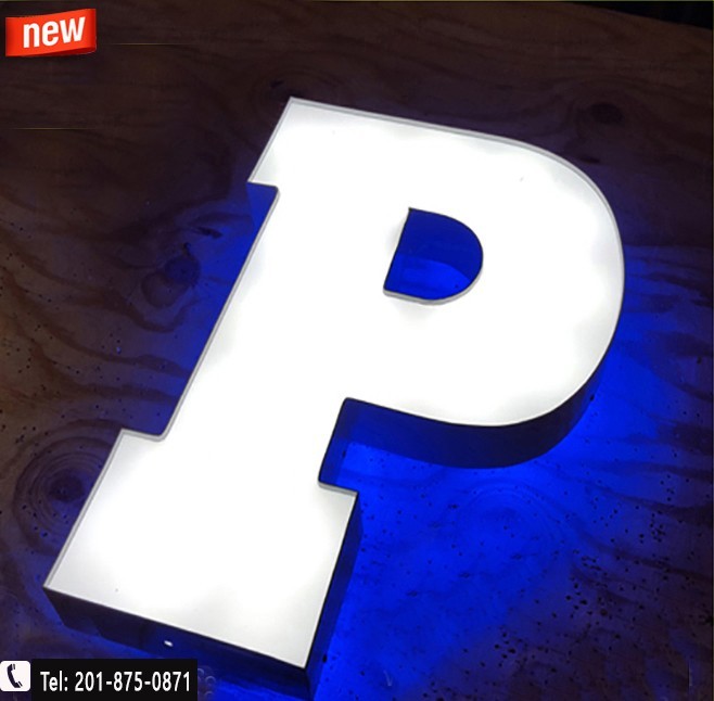 Custom Channel Letters Led Front-Lit and Back-Lit 20 Inches -Read Description
