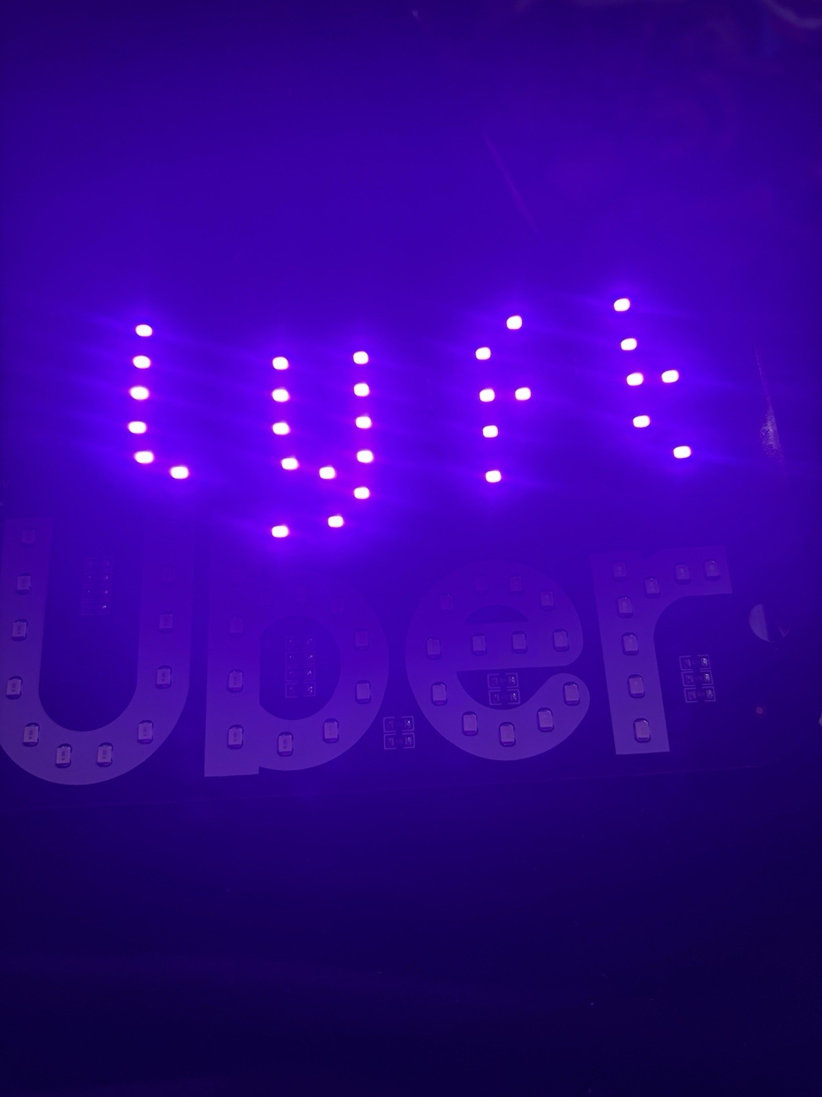Plug In LED Sign For Car Window. Sign Is 10in X 6in