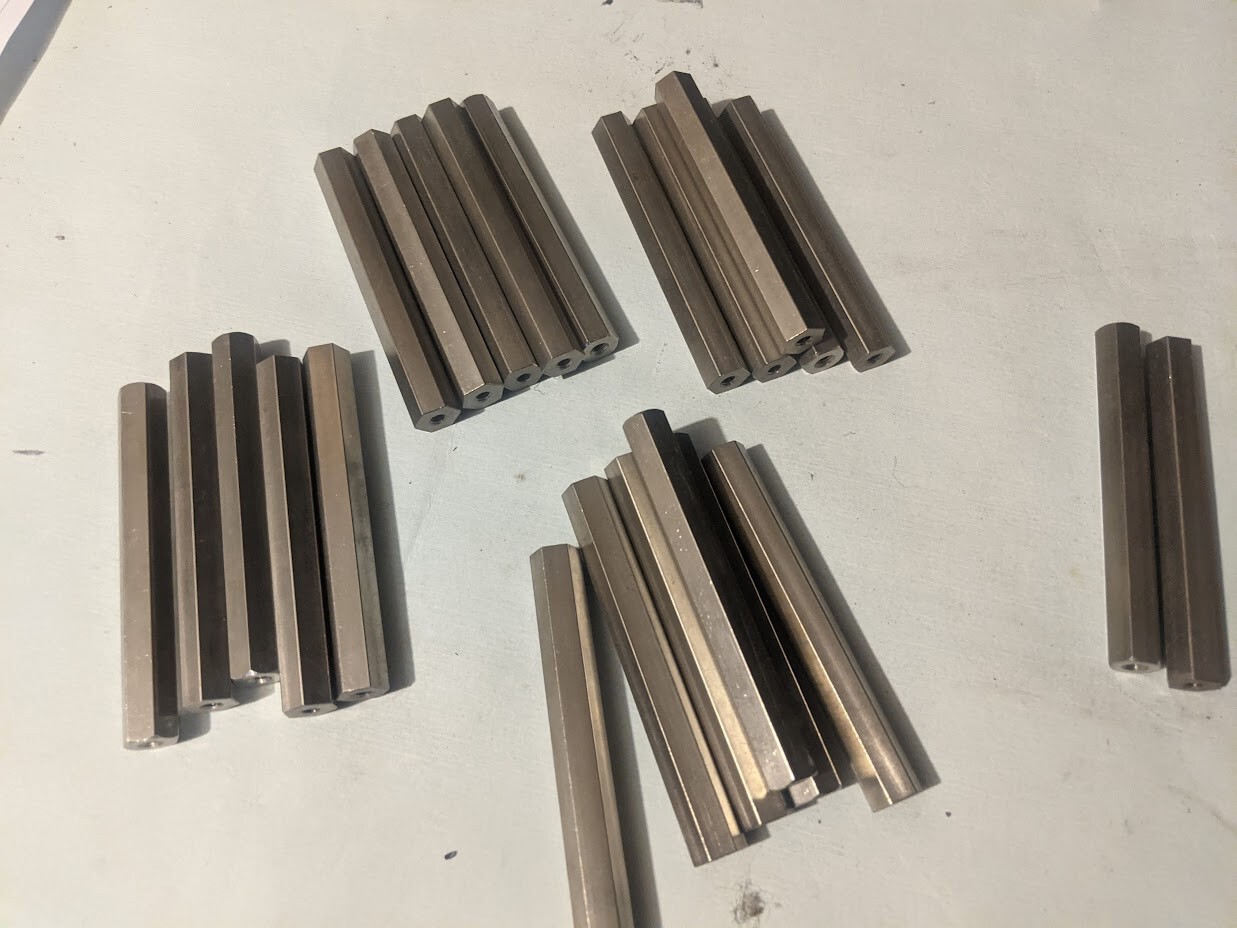 Aluminum Stand Offs package of 99 pieces Assorted lengths 3/4&Prime; to 3 1/4&Prime; length