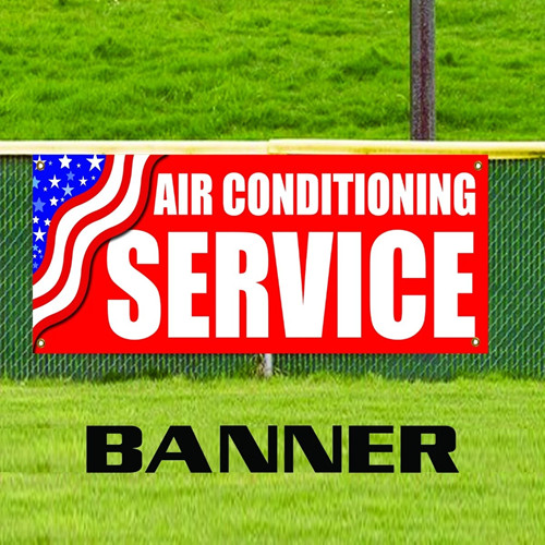 Air Conditioning Service Vinyl Banner Sign Cooling Technician 36&Prime;x96&Prime;