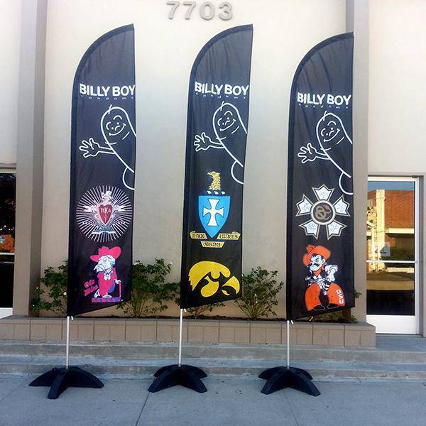 15&prime; Full Color Custom Tall Swooper Advertising Flag Feather Banner Digital Print