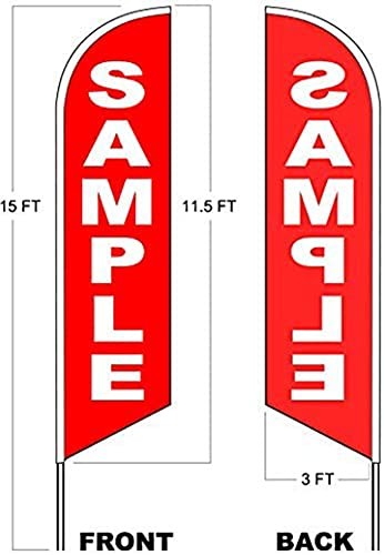 Plesiu 4 Less Co Antiques Windless Feather Swooper Flag Kit 15 Ft Tall Large