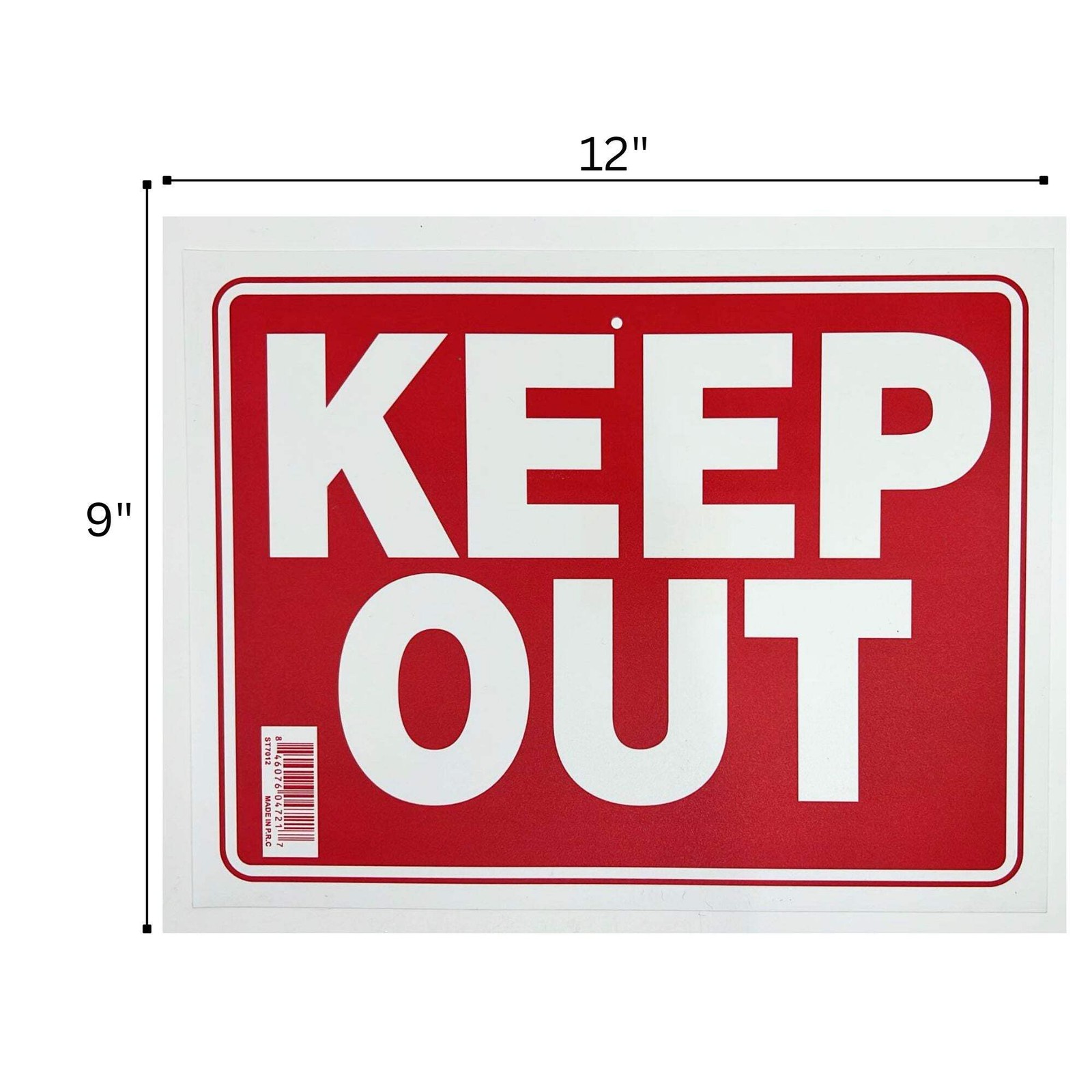 9&Prime;X12&Prime; « KEEP OUT » Plastic Signage Sign-1 Pack