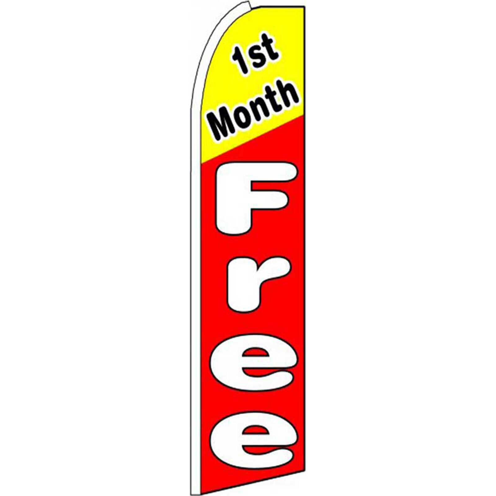 1st Month Free 3 ft X 11 1/2 ft Polyester Swooper Flag