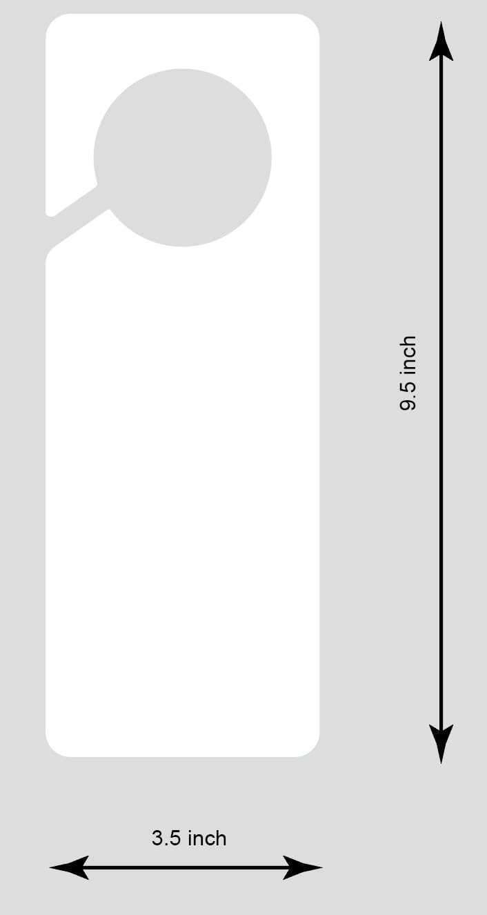 10 Pcs 9.5×3.5 inch 15 Mil Plastic Blank Door Hanger Tags for Property Rental