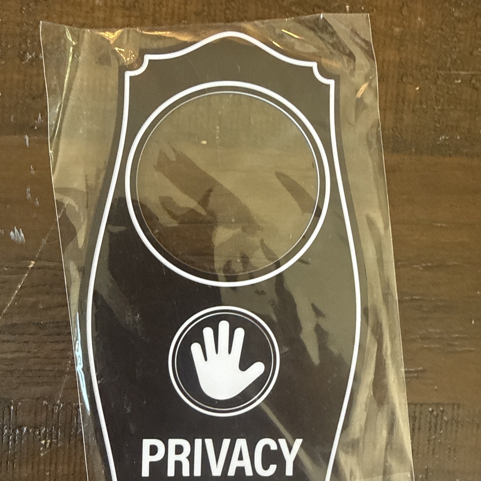 Signs ByLITA Privacy Please Door Hanger – Dark Brown, 4&Prime; x 8&Prime;
