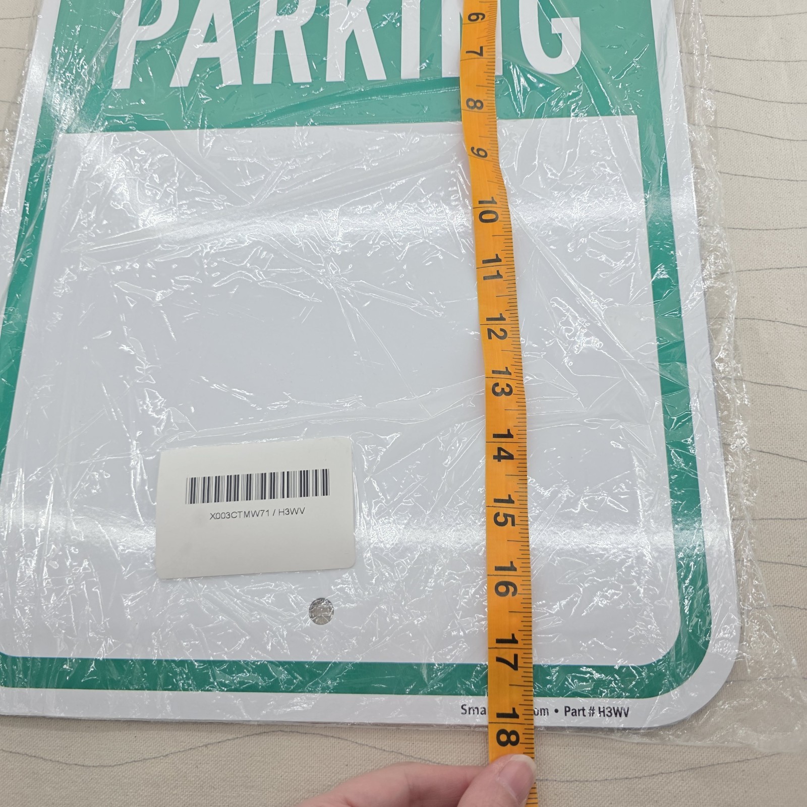 (QTY 2) SmartSign Blank Reserved Parking Write-On Sign Metal 12&Prime; x 18&Prime; NEW