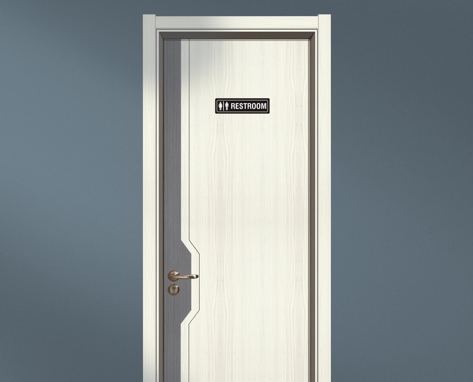Restroom Sign Unisex for Business and Home, 7&Prime; x 2&Prime; SelfAdhesive Metal for Of…