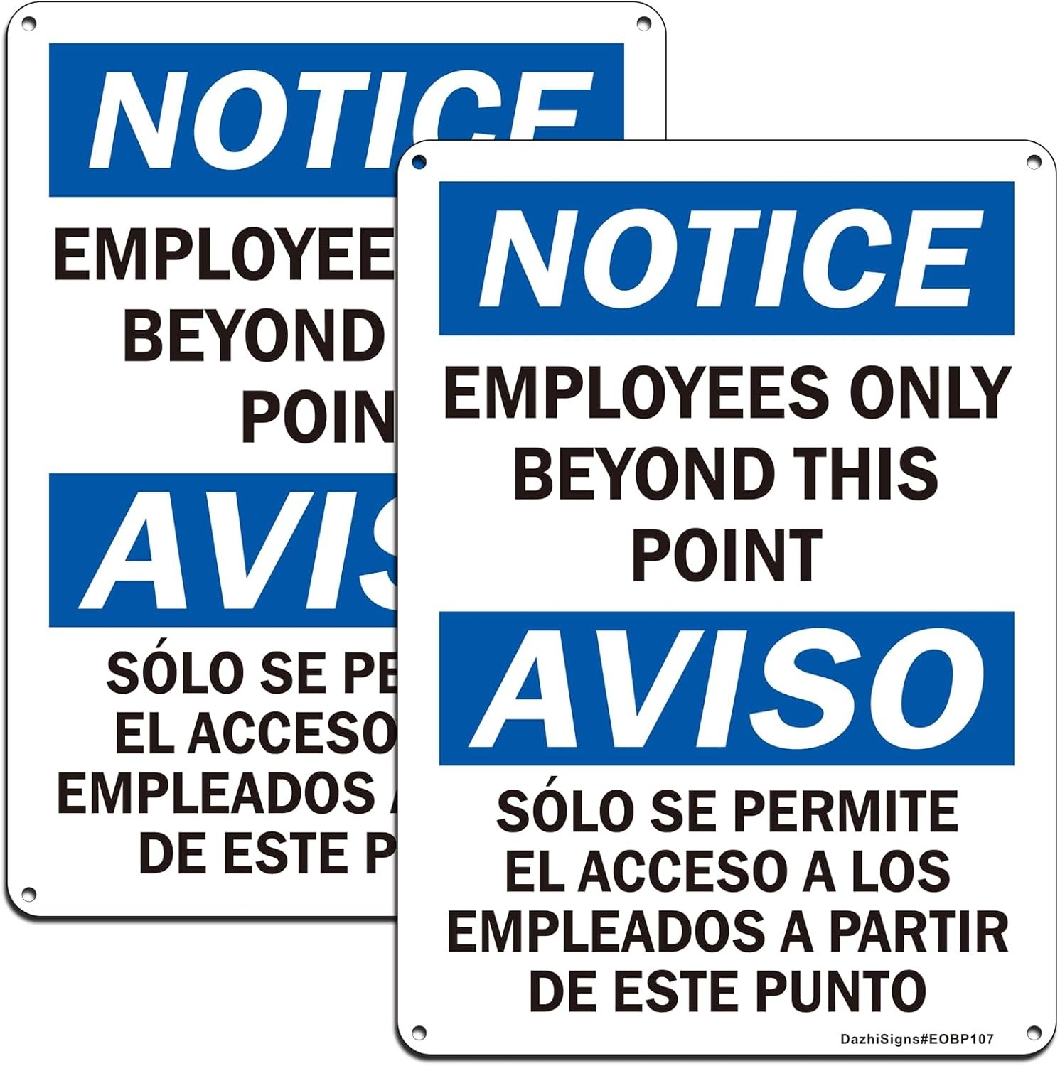10 »x7 » Rust-Free Reflective &lsquo;No Customers Allowed&rsquo; Sign – 2 Pack, Easy Install
