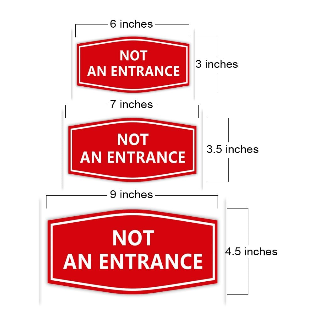 Fancy Not An Entrance Sign Brushed Silver Large Wall Door Office Decor