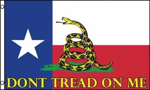 3×5 Gadsden Texas Flag 3ftx5ft Don&rsquo;t Tread on Me Tea Party Texas Rattlesnake