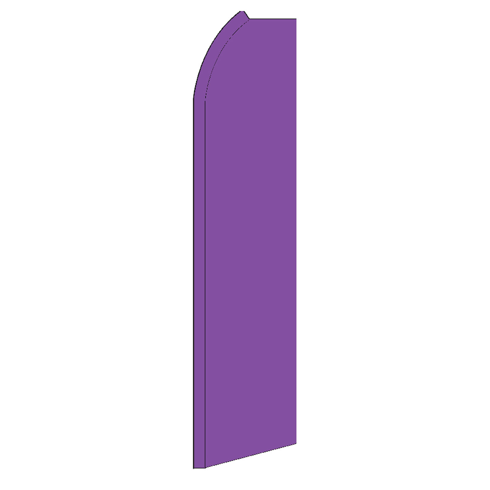 SOLID PURPLE 3’ Wide Flutter Advertising Swooper Feather Banner Flag Only