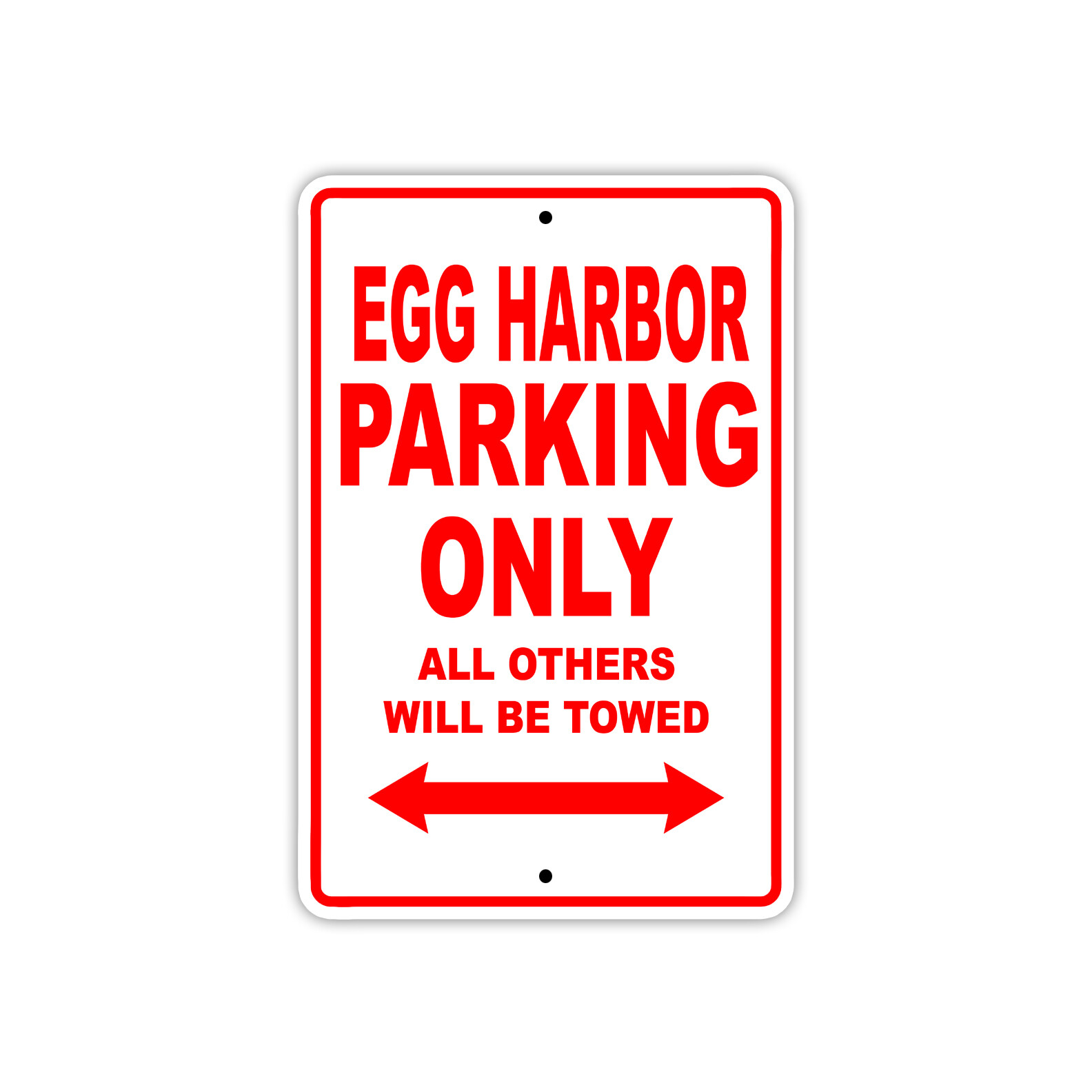 Egg Harbor Parking Only Boat Ship Art Notice Decor Novelty Aluminum Metal Sign