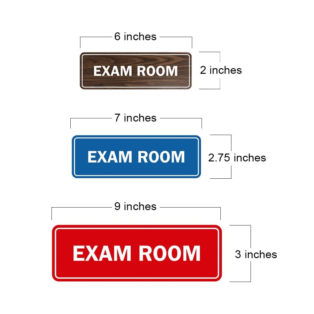 Standard Exam Room Sign Black – Large 1 Pack