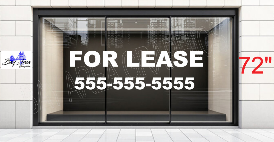 FOR LEASE Window Decal Business Sign Outdoor Vinyl All Weatherproof ORACAL 651