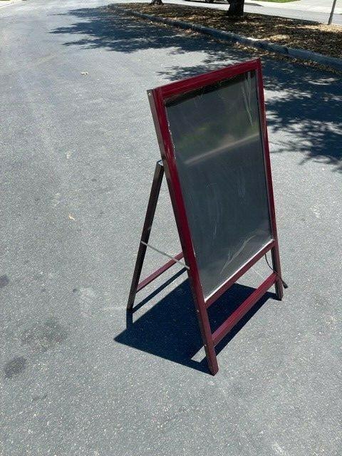Large Foldable LED Writing Board Menu Sign Flashing Erasable Indr/Outdoor 19×26&Prime;
