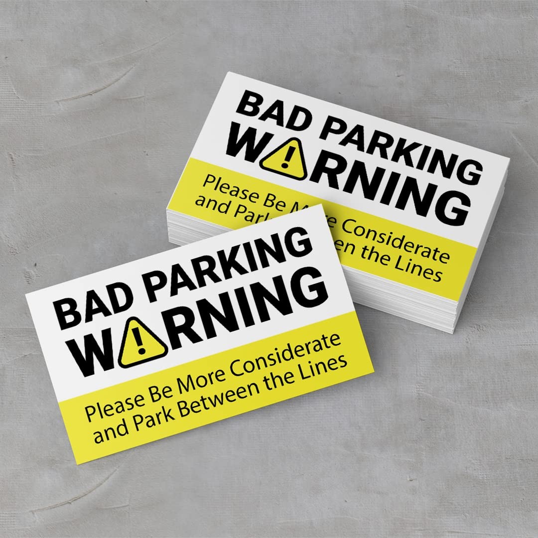 Bad Parking Warning Please Be More Considerate Novelty Business cards (100 Pack)