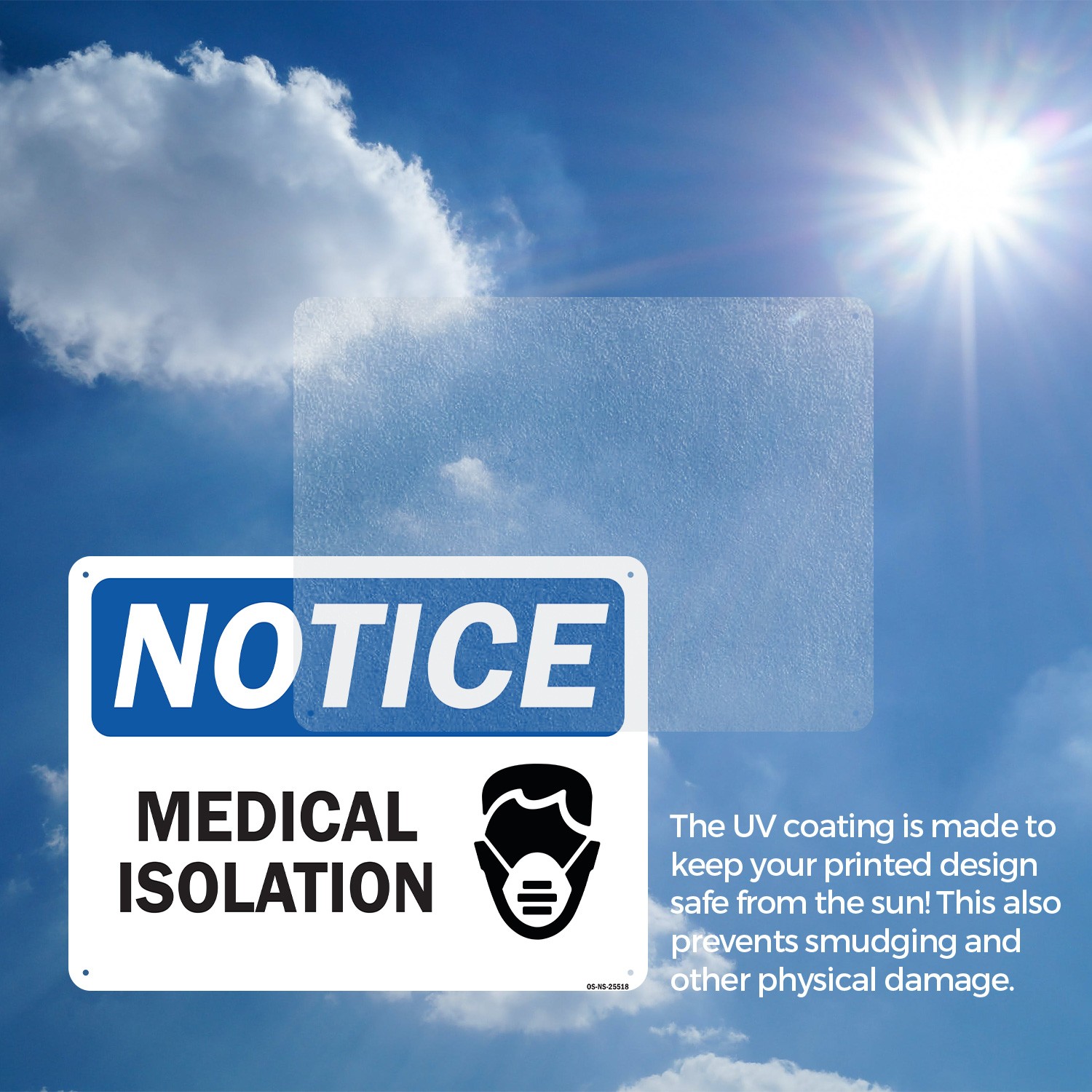 Medical Isolation Public Safety Sign Metal, Plastic, Or Decal – 5 or 10 Pack