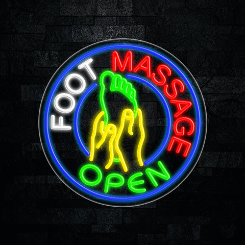 Foot Massage LED Neon Sign 26&Prime; x 26&Prime; #31146