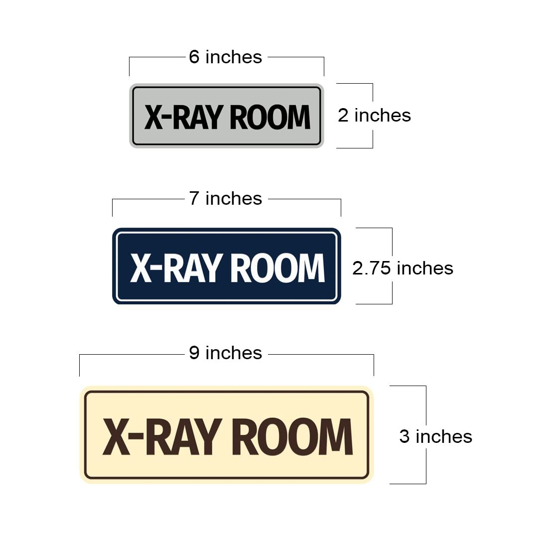 Large Standard XRay Room Warning Sign Brushed Silver High Quality Material