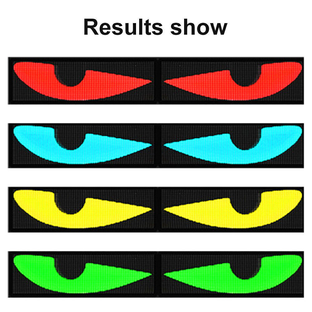 LED RGB Car Eye Sign Animation Matrix USB Panel DIY Programmable Bluetooth LED