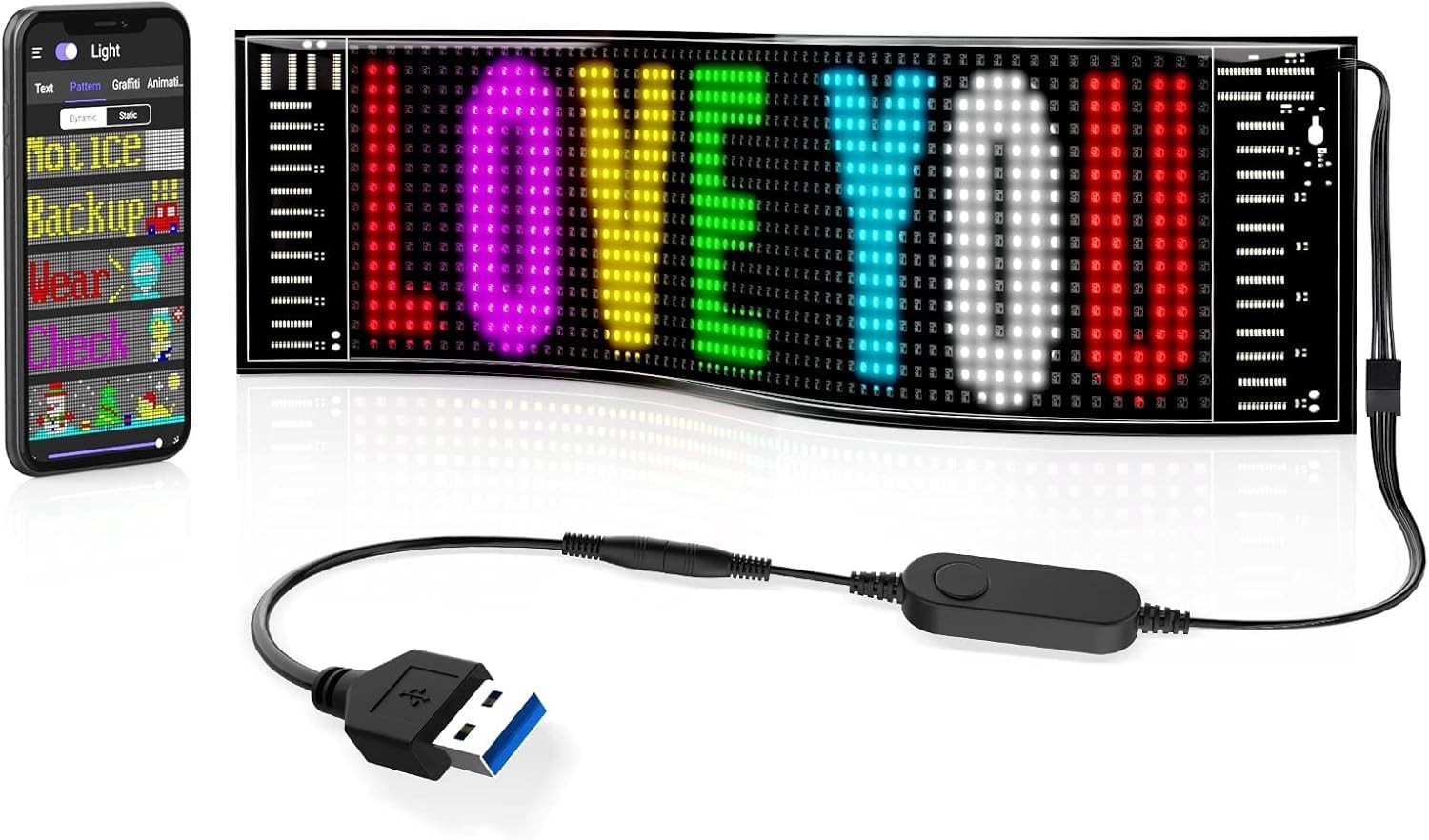 Attention-Grabbing 15 »x4 » LED Banner with App Control – Ideal for Advertising