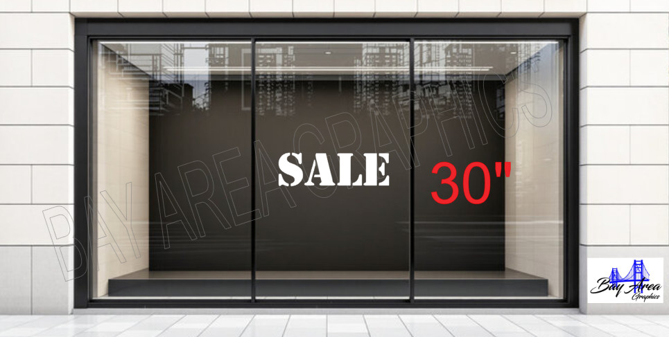 STORE SALE SIGN VINYL DECAL WINDOW EXTERIOR WATERPROOF MADE WITH ORACAL 651