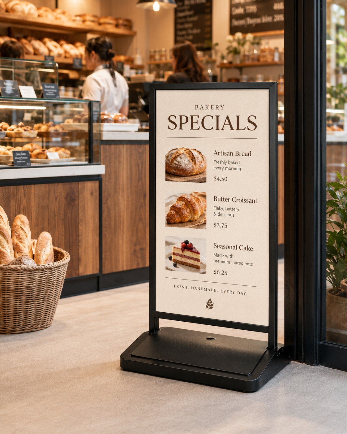 Floor Stand Sign Holder 23⅔ »x35½ » Indoor and Outdoor Sidewalk Refillable Water