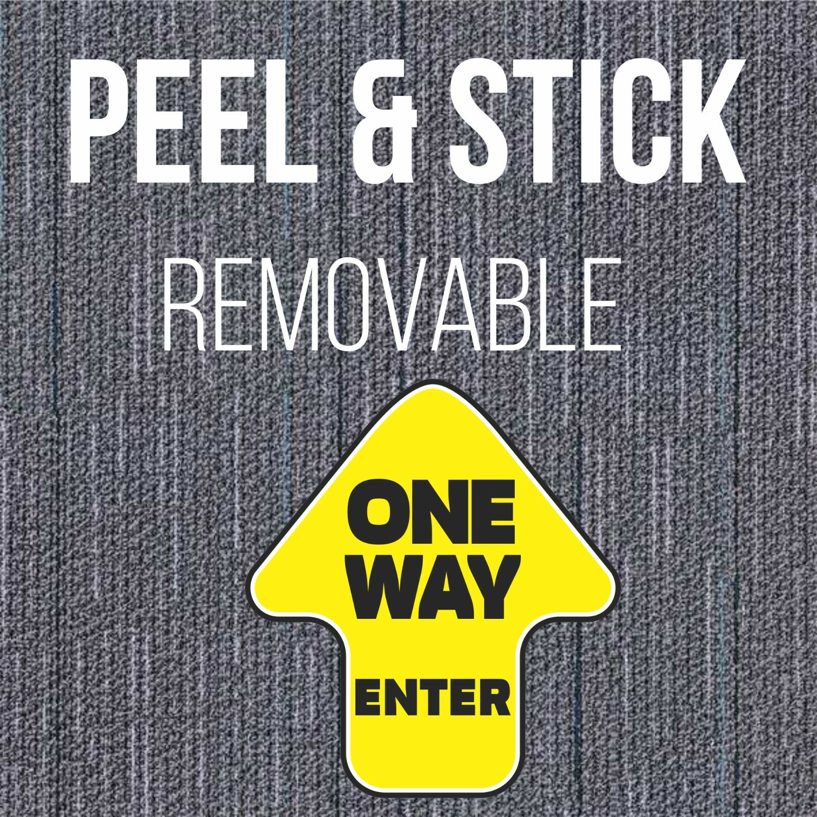 One Way Arrow Social Distancing Floor Decal Carpet 10 Pack School Event Vinyl
