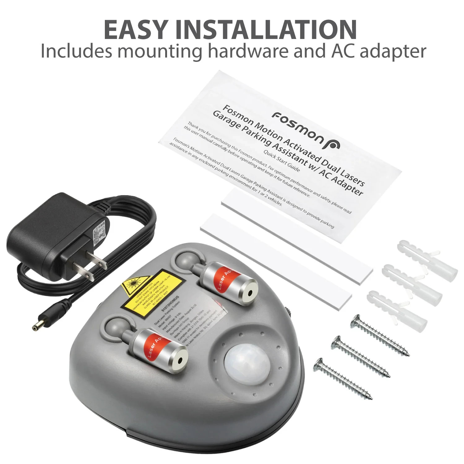 Fosmon 51072HOMUS Wide Angle, Dual Laser Garage Parking Assist