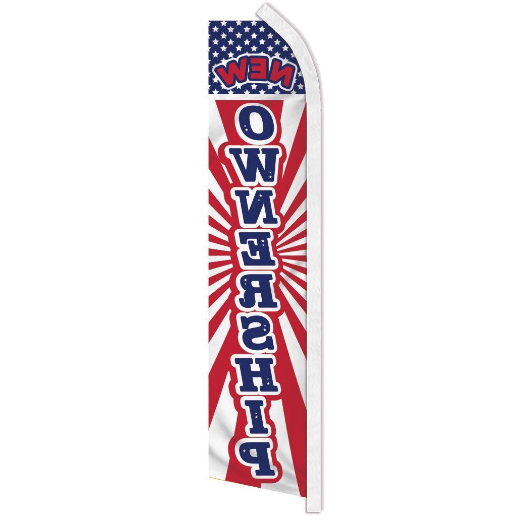 « NEW OWNERSHIP » advertising super flag swooper banner business sign welcome open