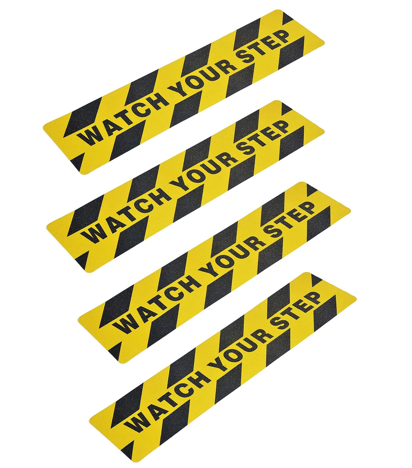 6&Prime; x 24&Prime; Watch Your Step Floor Tape Anti Slip Warning Sign Sticker – 4 Pack