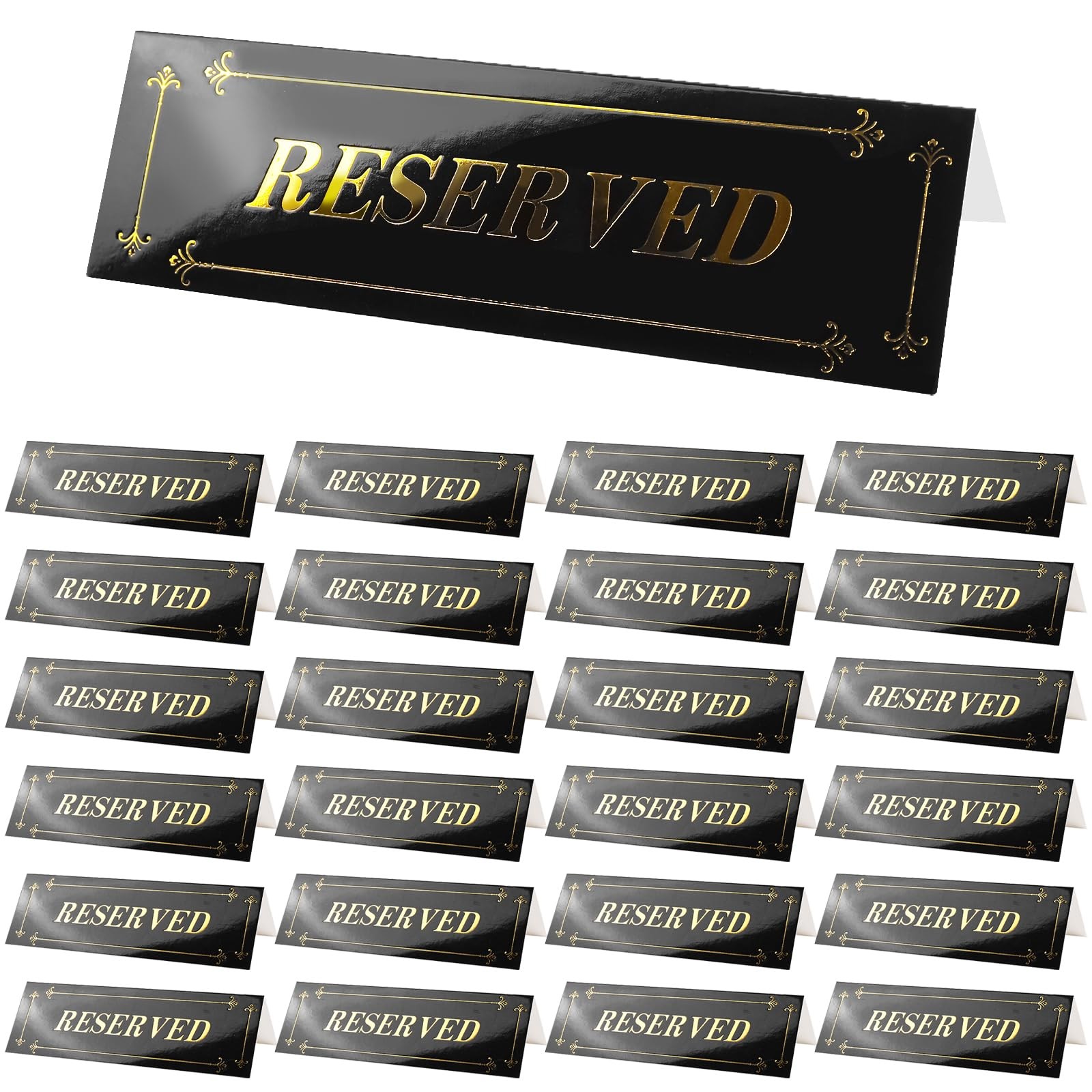 24 PCS Reserved Table Sign Cardstock Reservation Seat Wedding Restaurant Decor