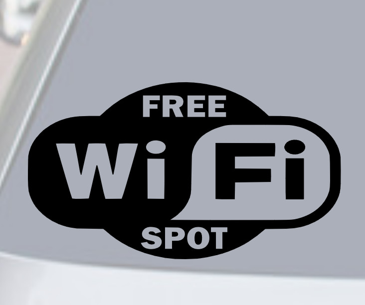 FREE WiFi SPOT Vinyl Decal Sticker Store Business Window Wireless Hotspot Sign
