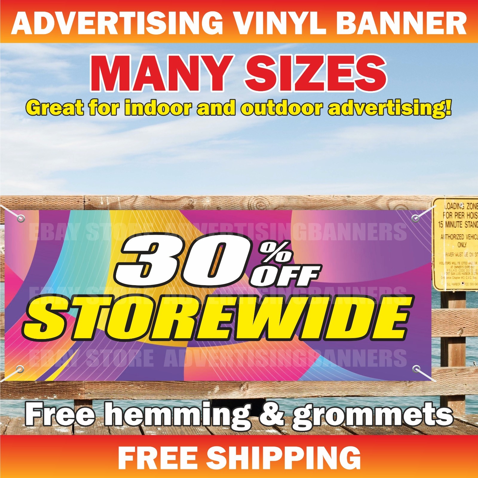 30% OFF STOREWID Advertising Banner Vinyl Mesh Sign BIG SALE discount CLEARANCE