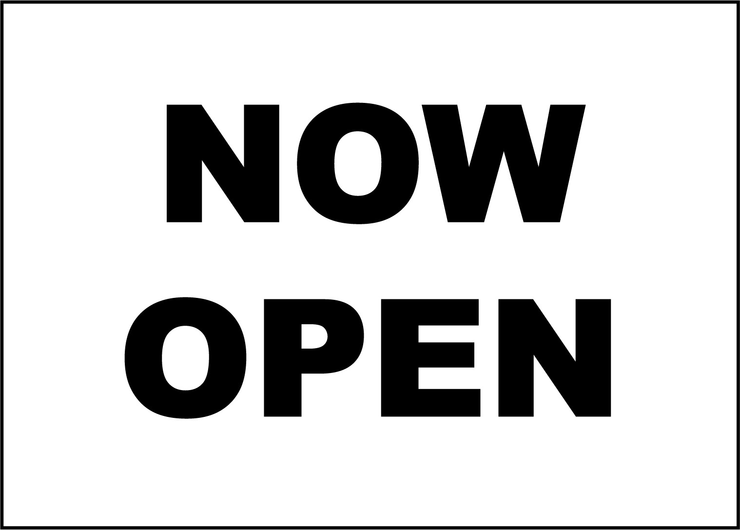 NOW OPEN 1 | Adhesive Vinyl Sign Decal