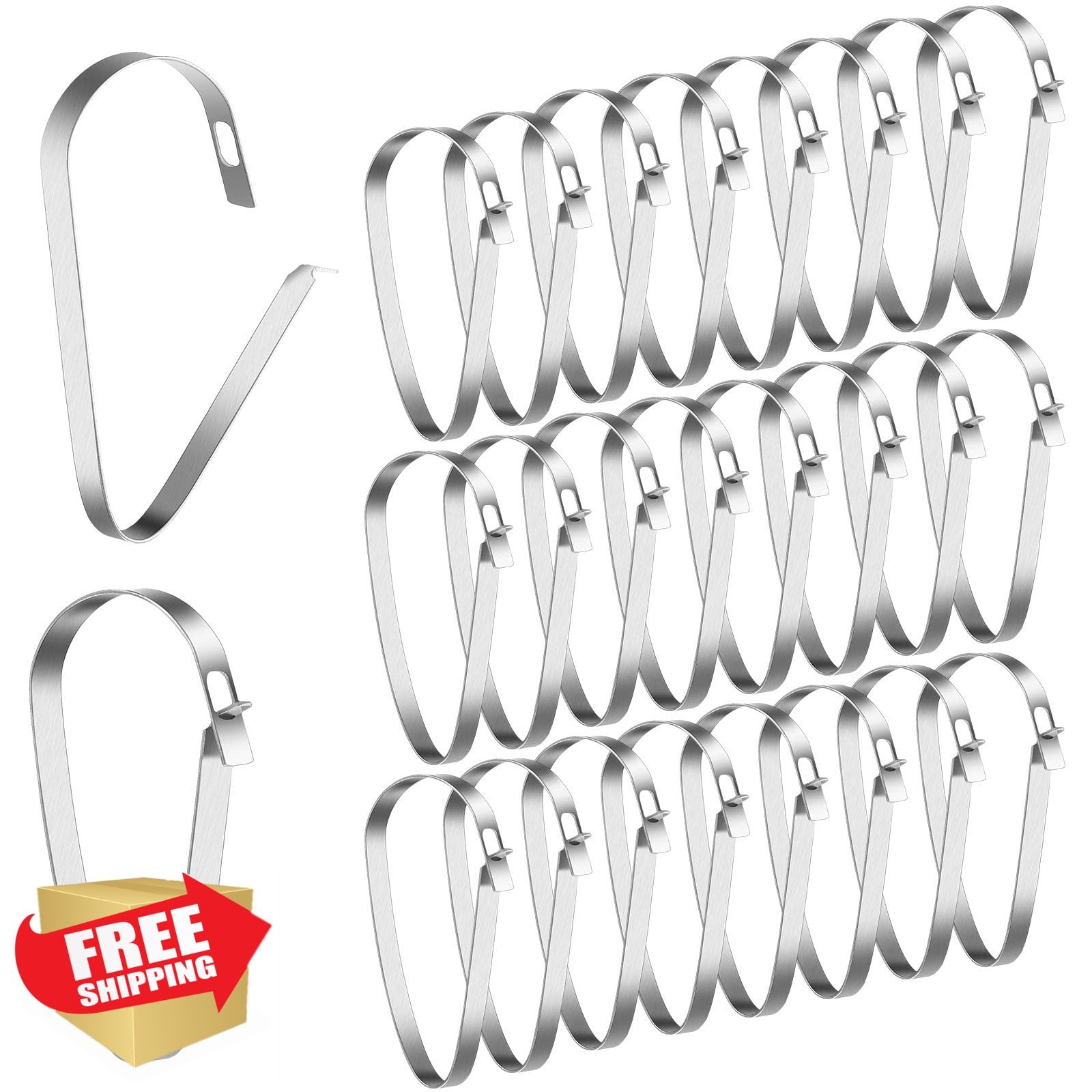 Amylove 30 Pcs Real Estate Sign Rider Clips Hanging Stainless Steel Sign Ride…