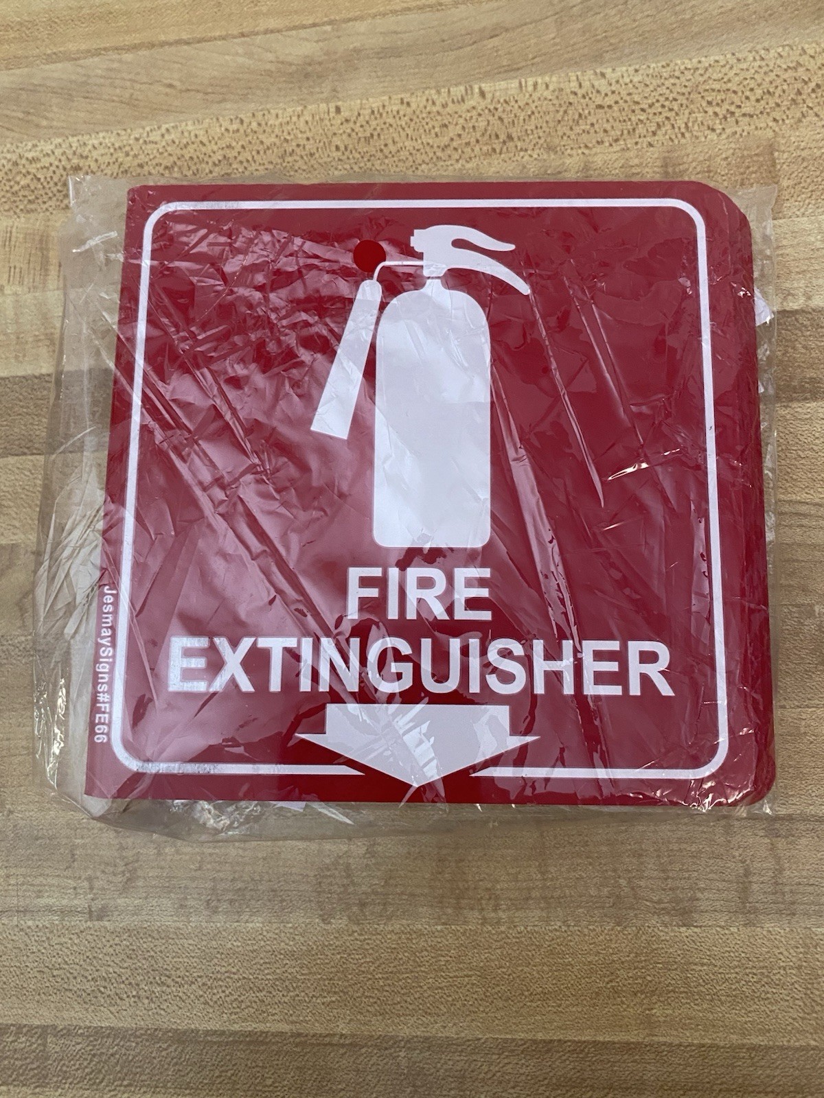 Fire Extinguisher Sign,4 Pack 6&Prime; Polished Acrylic Fire Extinguisher Signs wit…