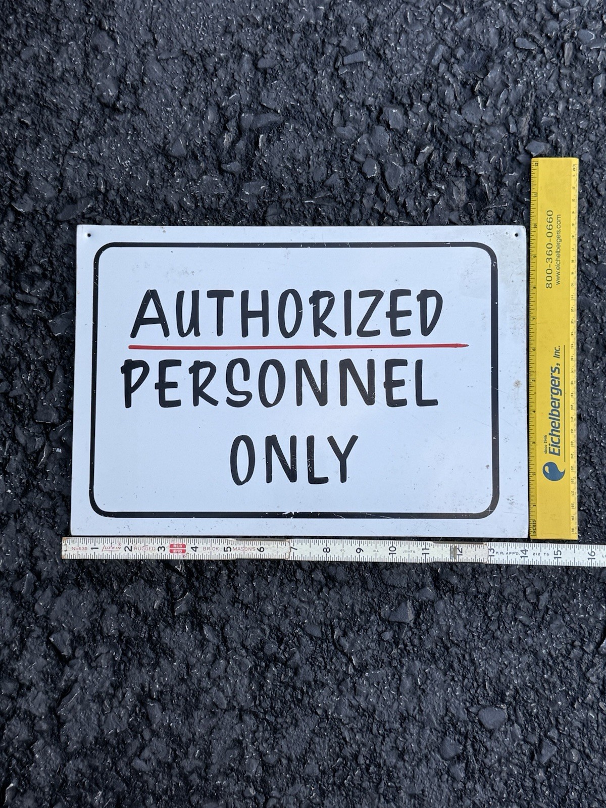 Vintage Metal Sign Authorized Personnel Only – 14” x 10” Pre-Drilled Holes