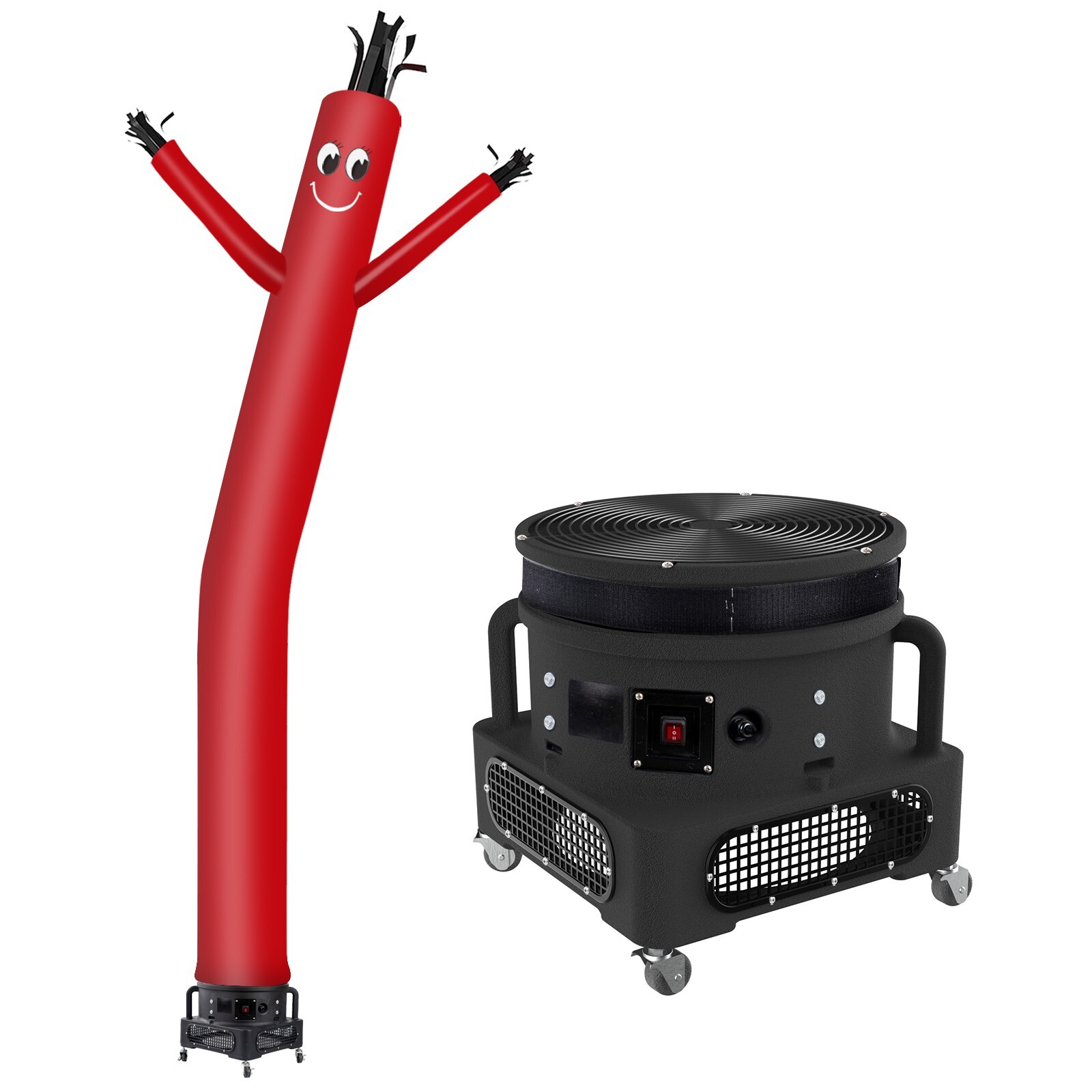 MOUNTO 20ft Red Inflatable Fly Dancer Dancing Sky Puppet with Blower