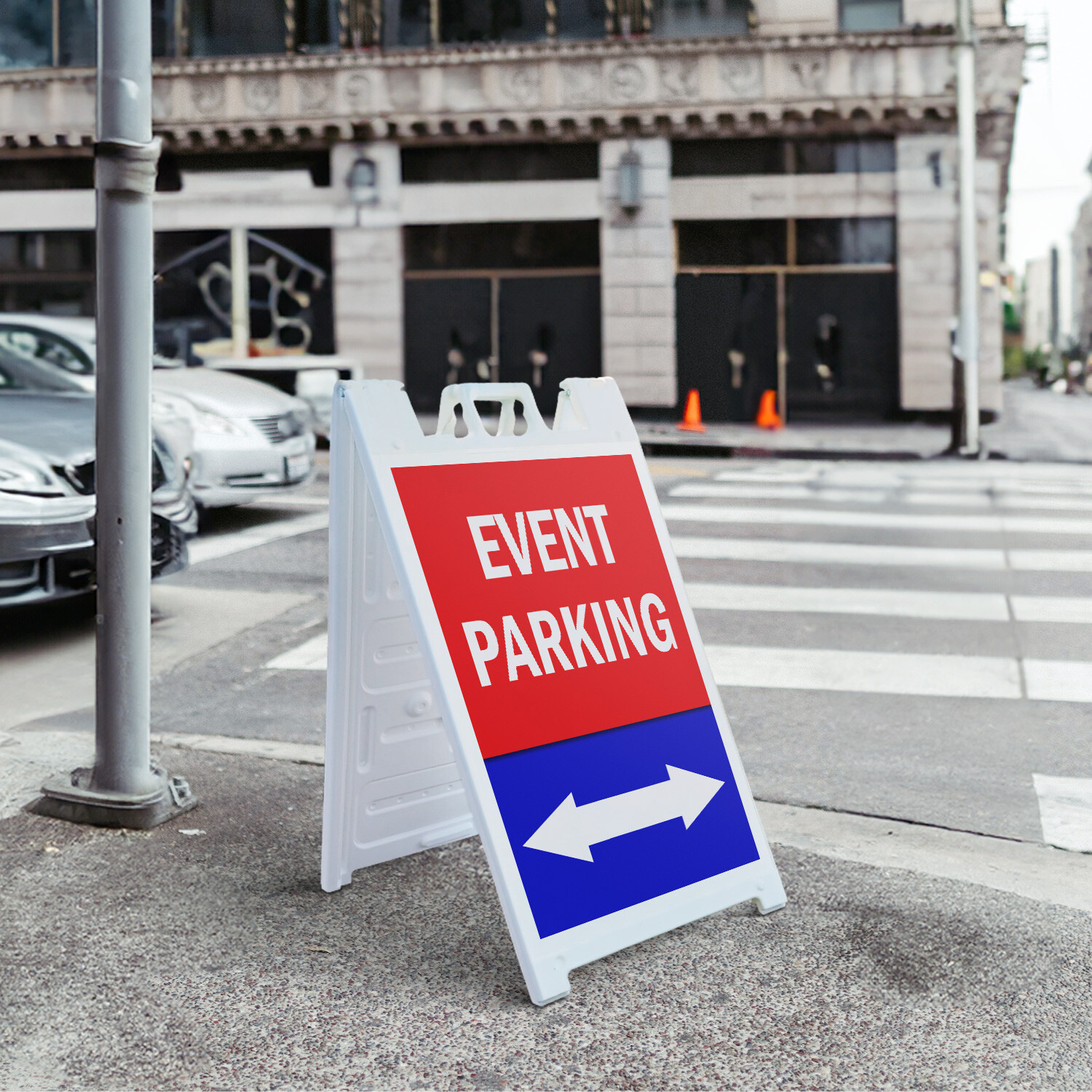A-frame Sidewalk Event Parking With Double Arrow 24&Prime; x 36&Prime; Double Sided A-Frame