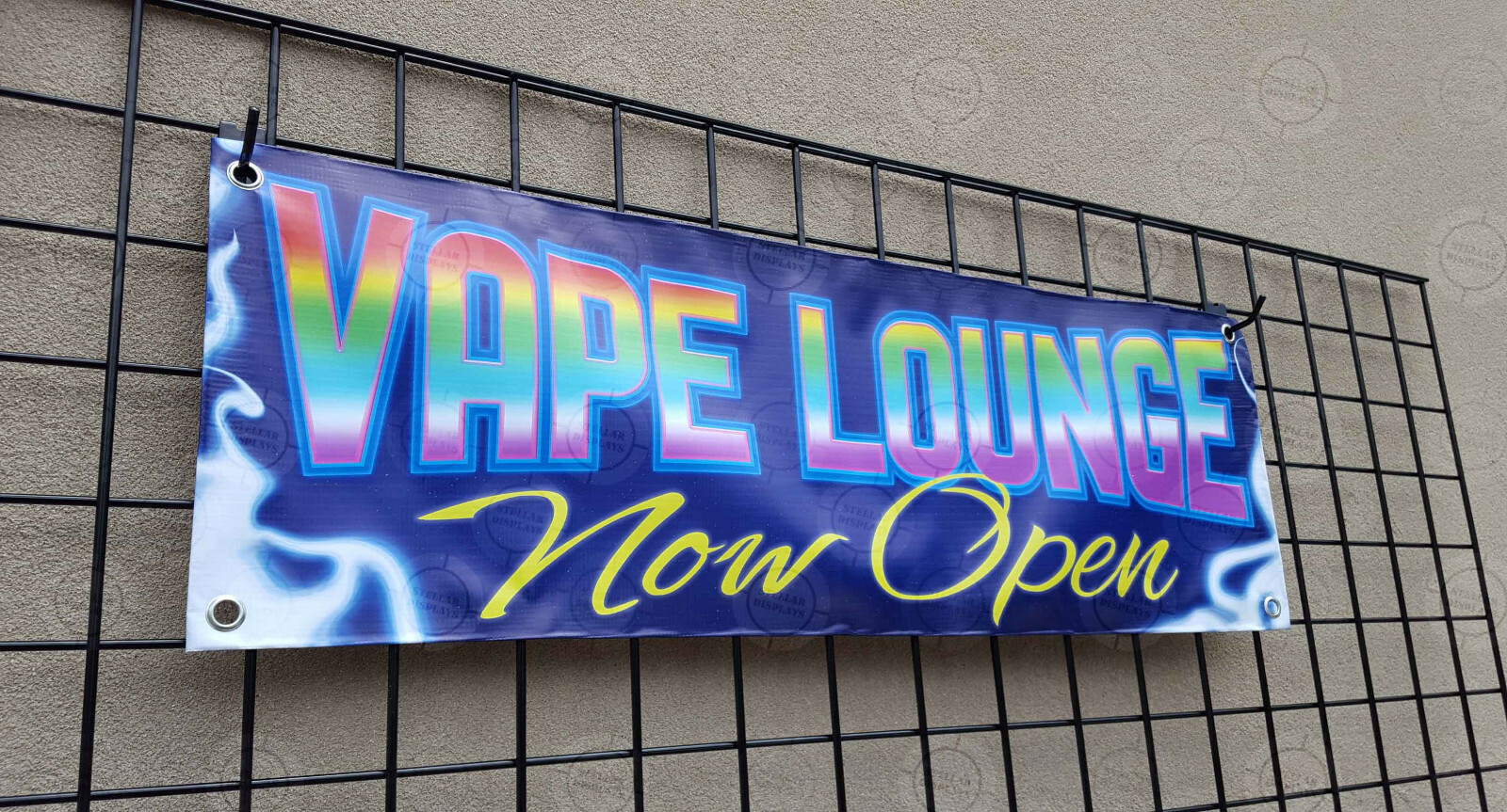 VAPE LOUNGE Now Open Banner Vinyl Display Various Bright Color Sign Poster Lona