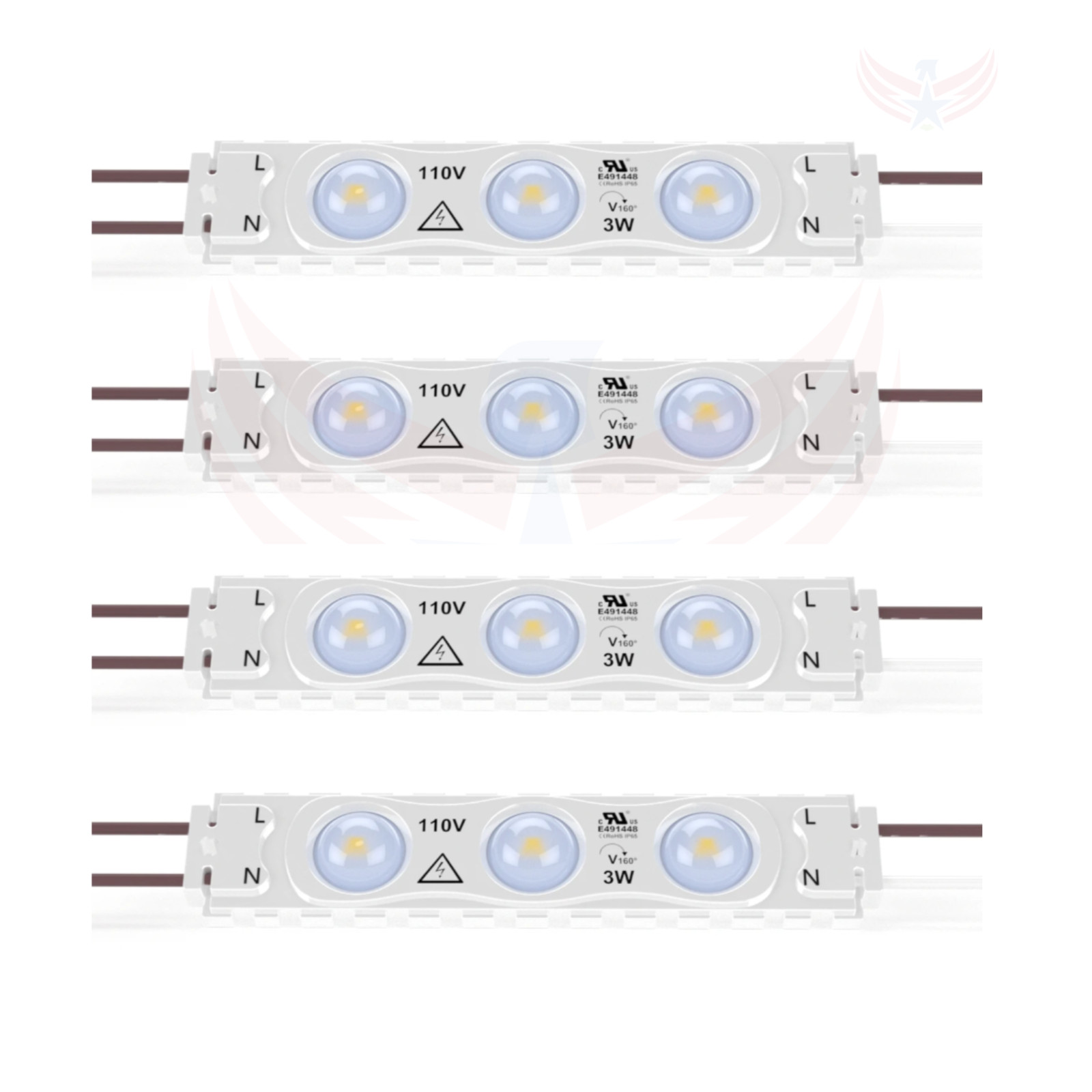 AC LED Module 73FT 3W Cool White Store Front Lights IP67 No Power Supply Needed