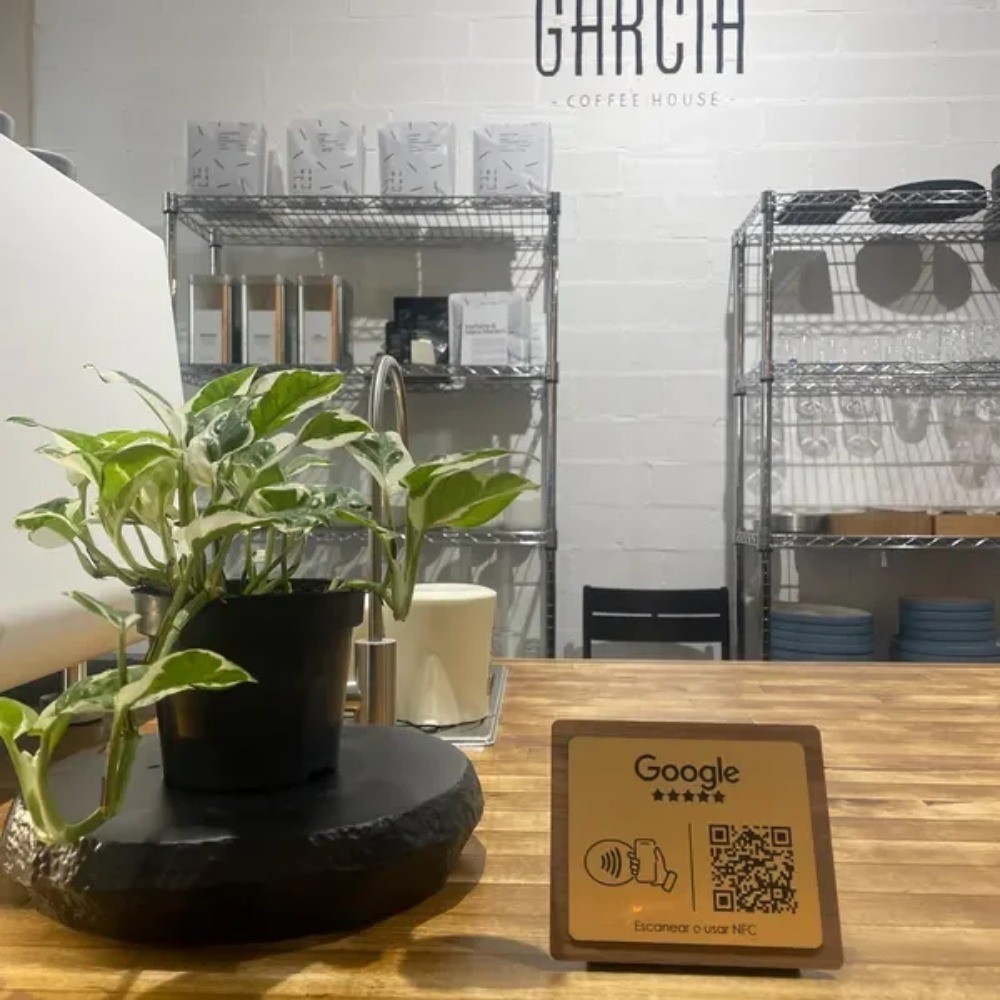 Personalized Engraved Wooden QR Code Easel (NFC) – Google Review Stand
